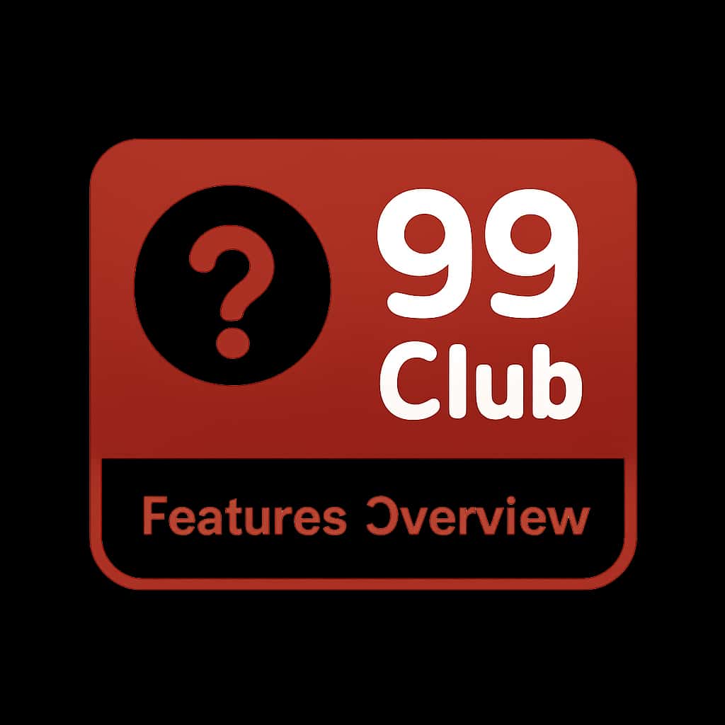 An icon representing the 99 Club Features Overview in a professional design.