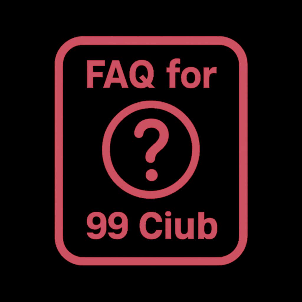 Icon representing FAQ for 99 Club as a guidance resource.
