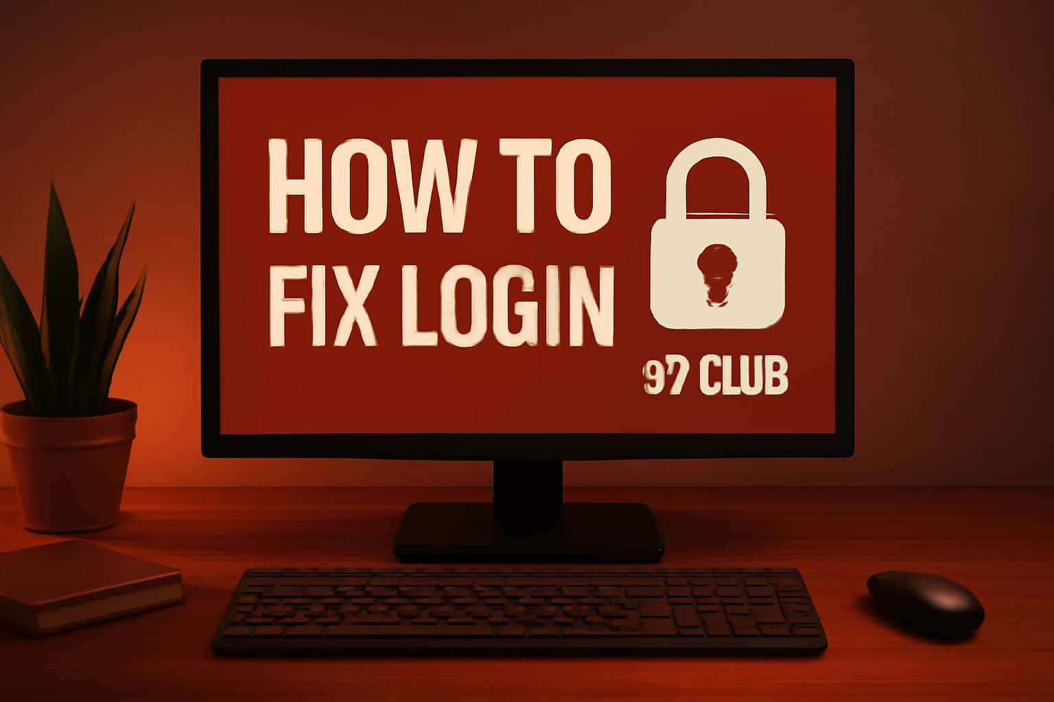 Informational scene illustrating the troubleshooting process for login issues in 99 Club.