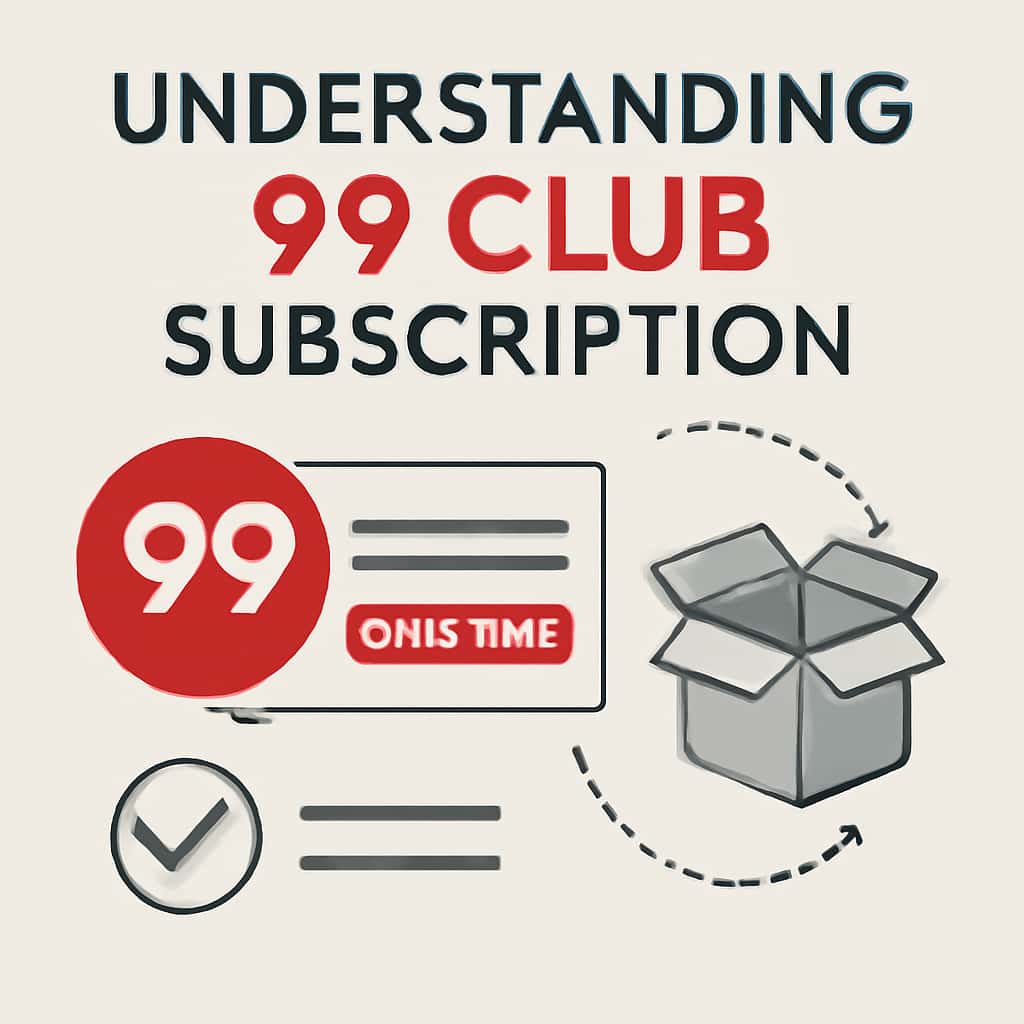 An educational diagram illustrating key aspects of the 99 Club Subscription.
